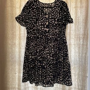 Black with White Tiered Dress